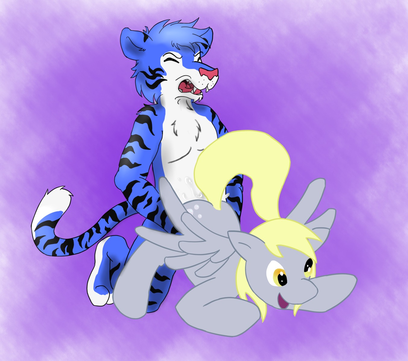 anthro derpy_hooves equine feline female feral friendship_is_magic male my_little_pony mythological_creature mythological_equine mythology pegasus rule34 smooth_skin tagme tiger