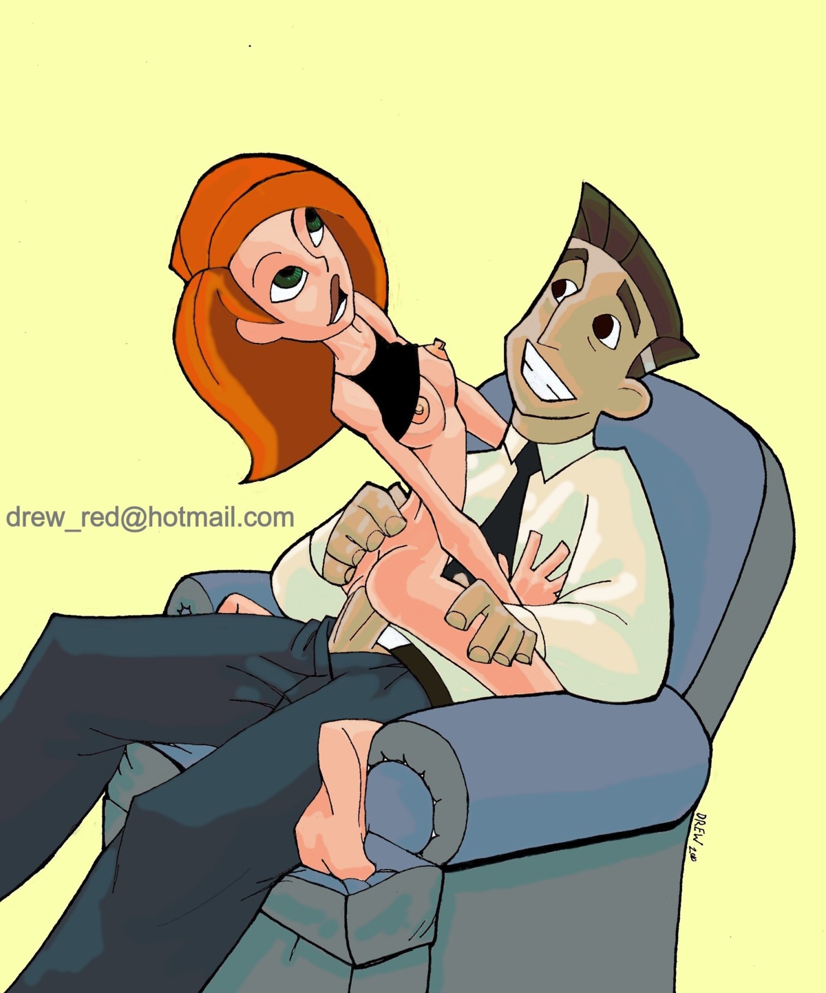 cheating_husband disney father_and_daughter female human james_timothy_possible kim_possible kimberly_ann_possible male nipples reddrew rule34 straight straight_hair tagme