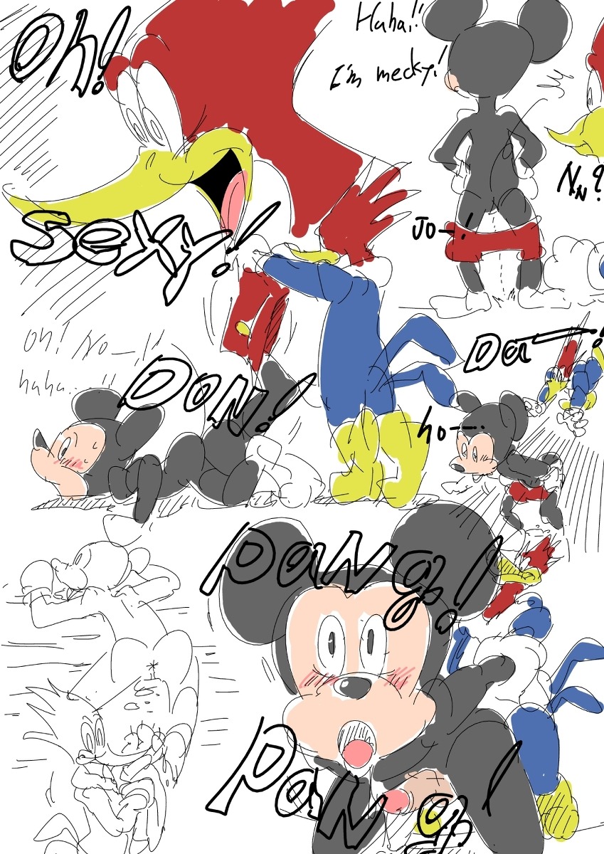 anthro anthro_on_anthro anus avian bird crossover disney furry gay male male_only mickey_mouse mouse penis rodent rough_sketch rule34 tagme the_woody_woodpecker_show universal_studios white_background woodpecker woody_woodpecker yaoi