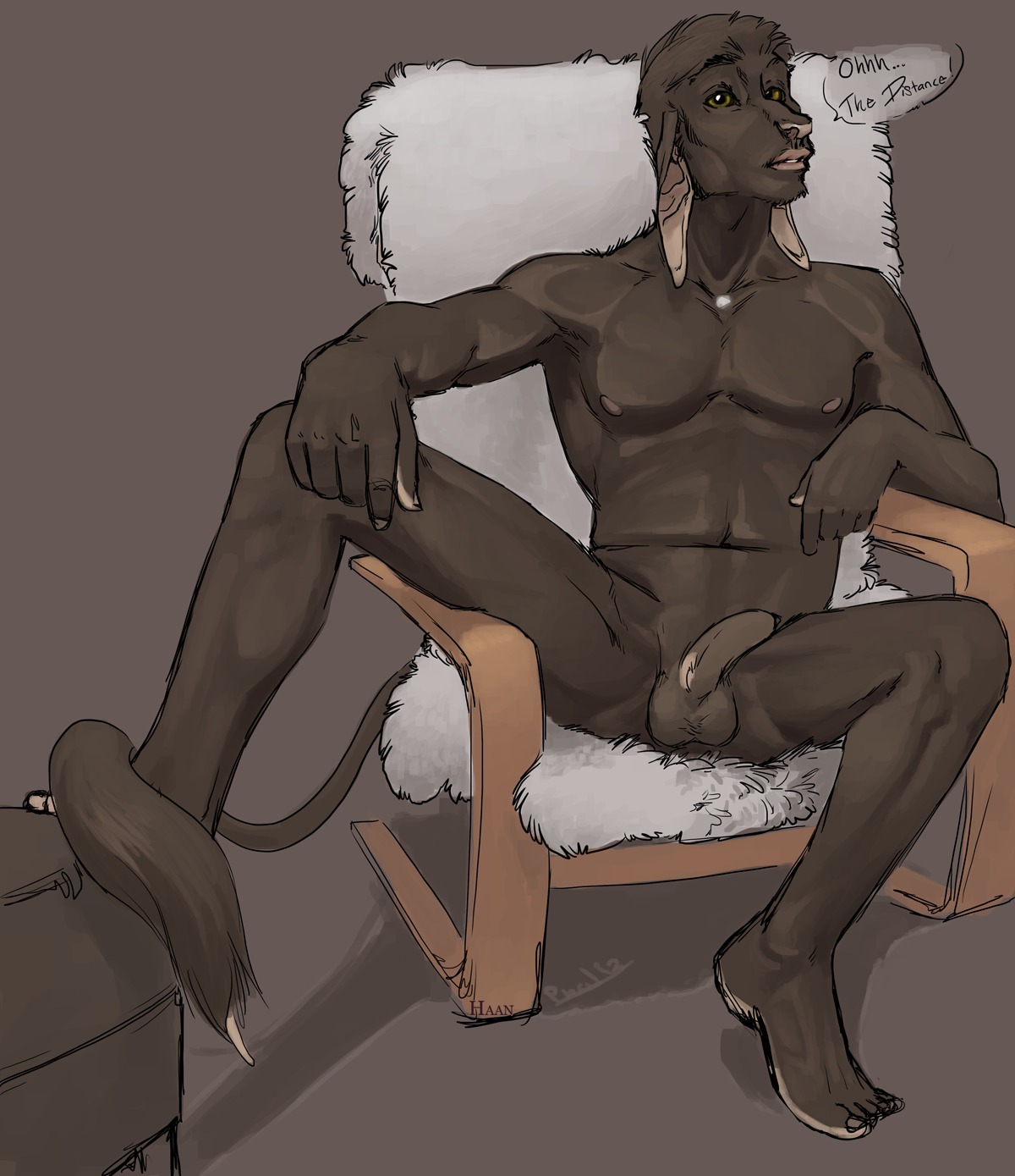 2012 5_fingers anthro archived_source balls biceps biped brown_body brown_fur chair dark e621 english_text fingers fur furniture genitals glistening haanpere hi_res lips looking_at_viewer male mammal muscular muscular_anthro muscular_male navel nipples nude pecs penis pose reclining shiyu simple_background sitting solo tail text