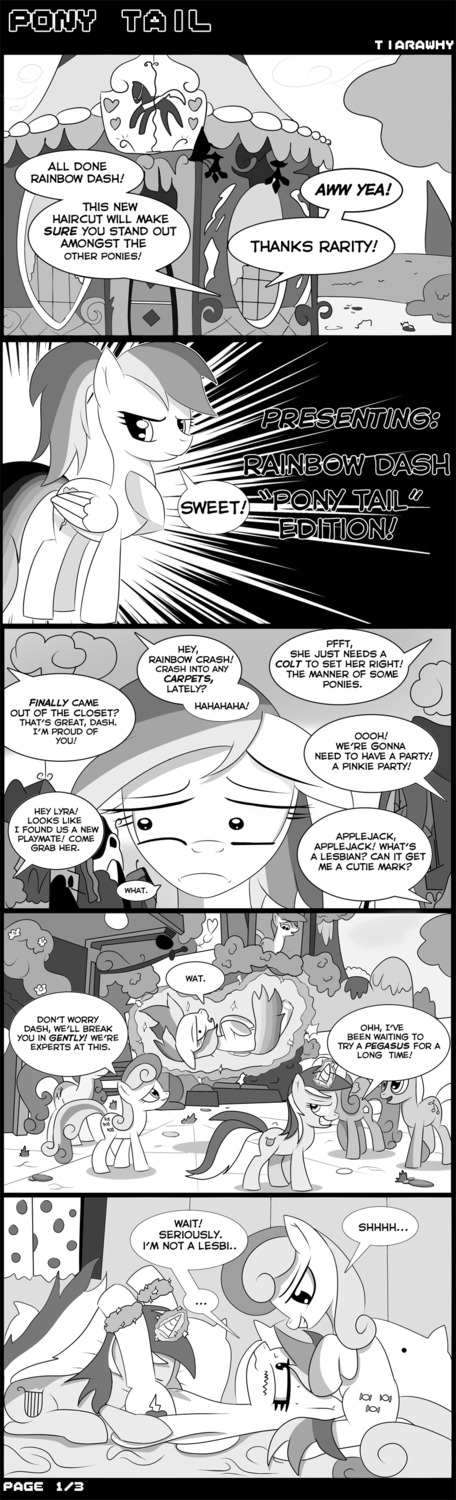 absurd_res bonbon_(mlp) comic cunnilingus cutie_mark e621 earth_pony english_text equid equine female female/female feral forced friendship_is_magic genitals greyscale group hasbro hi_res horn horse lyra_heartstrings_(mlp) mammal monochrome my_little_pony mythological_creature mythological_equine mythology oral pegasus pony quadruped rainbow_dash_(mlp) rape rape_face sex story tail text tiarawhy unicorn vaginal vulva wings