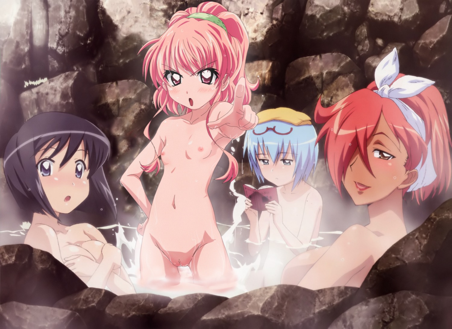 bath blush breast_hold breasts covering_breasts female flat_chest glasses kirche_augusta_frederica_von_anhalt_zerbst large_breasts louise_francoise_le_blanc_de_la_valliere megami nipples nude nude_filter nyantype onsen photoshop pink_hair pussy rule34 siesta_(zero_no_tsukaima) tabitha_(zero_no_tsukaima) uncensored vagina water zero_no_tsukaima