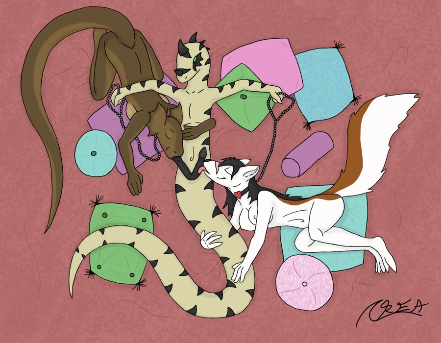 anthro canine creature71 diphallia diphallism fangsofwhite female fur furry harem male milanna multi_genitalia multi_penis naga penis reptile rule34 scalie wolf