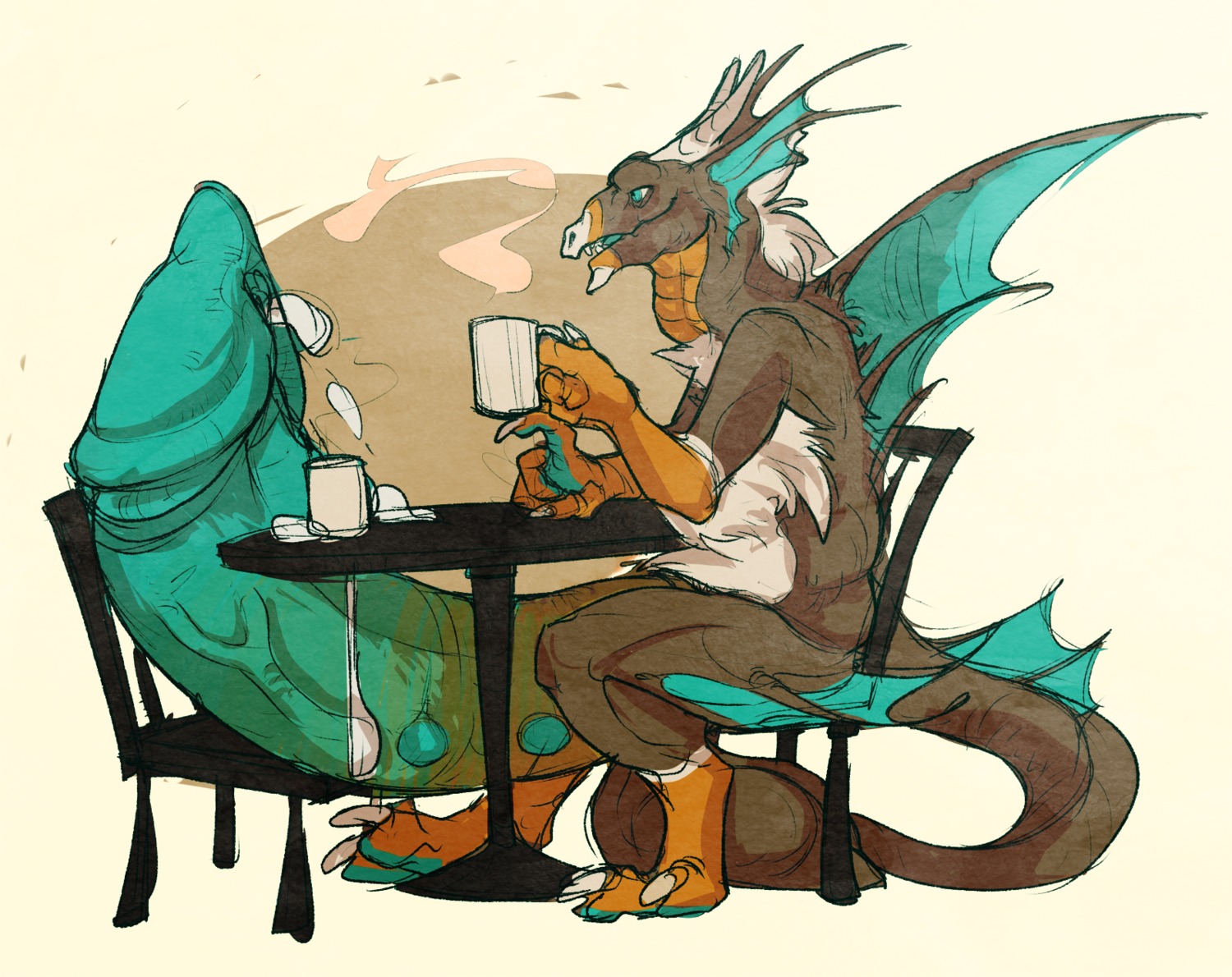 2014 anthro bald barefoot big_penis biped bodily_fluids chair claws container cum cum_on_penis cum_string cup dragon e621 echinoderma erection feet fur furniture furred_dragon furred_scalie genital_fluids genitals grasp hi_res holding_container holding_cup holding_object horn huge_penis hyper hyper_genitalia hyper_penis male mythological_creature mythological_scalie mythology nude open_mouth penis scalie sharp_teeth sitting solo table tail teeth thick_penis toe_claws tongue vein veiny_penis what