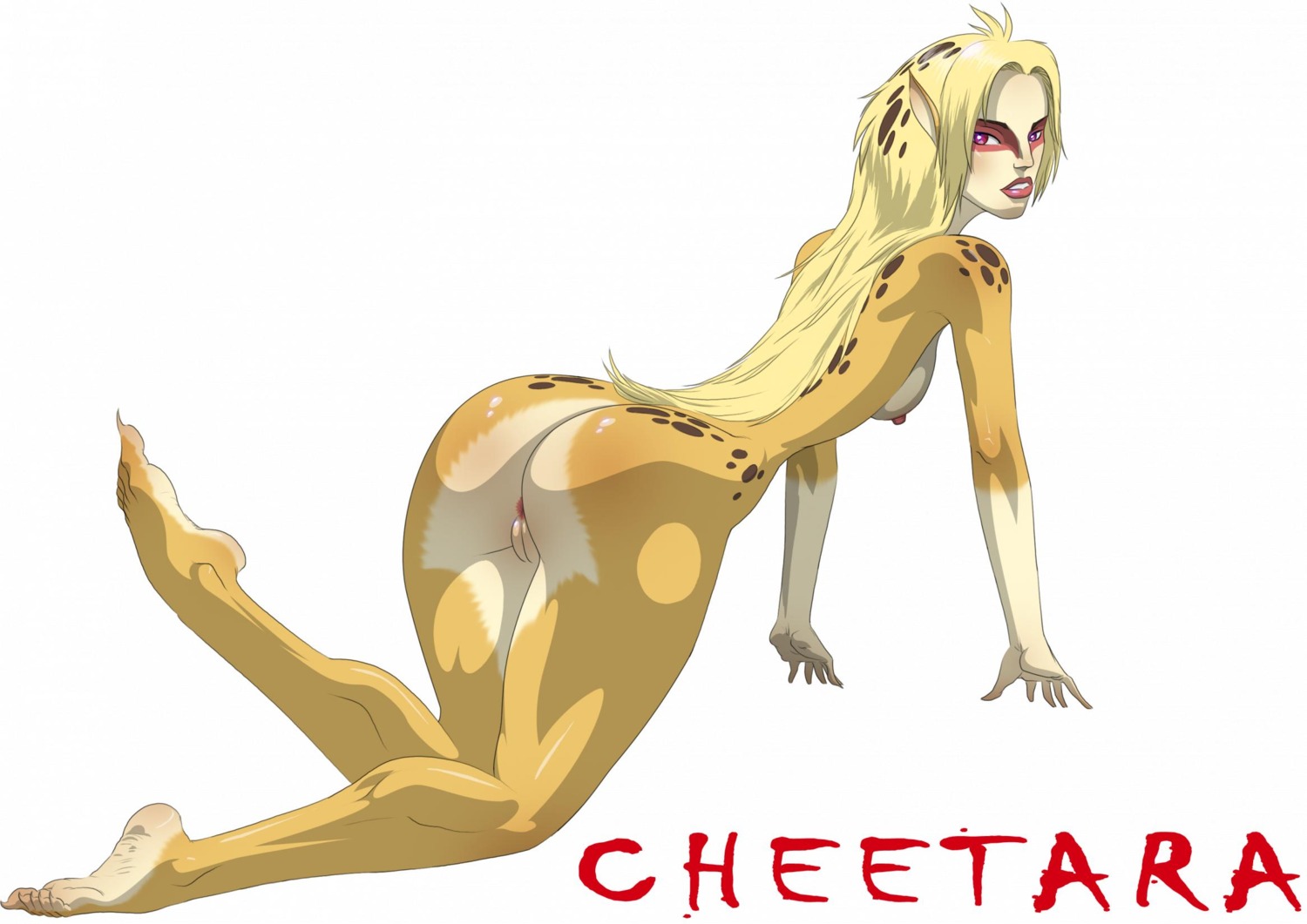 anus ass character_name cheetara female looking_at_viewer posing pussy red_jragon rule34 tagme text thundercats thundercats_2011