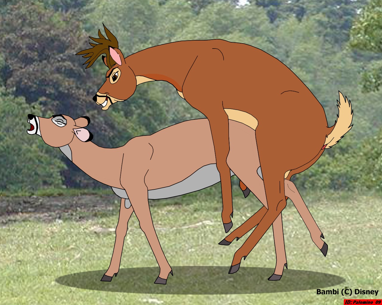 2009 bambi_(character) bambi_(film) deer disney faline female feral feral_on_feral male rule34 sex tagme