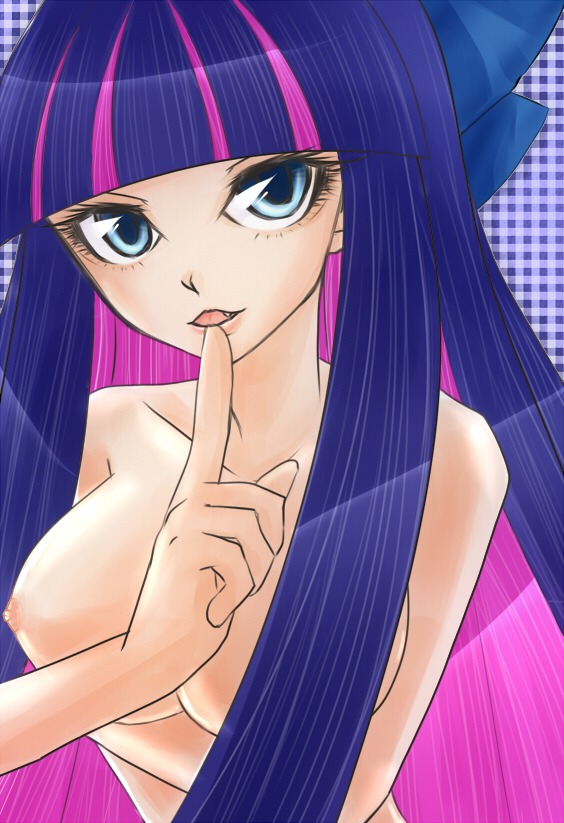 breasts female large_breasts nipples panty_&amp;_stocking_with_garterbelt rule34 smile stocking_anarchy