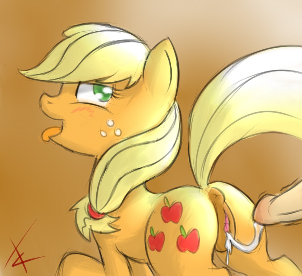 after_sex anus applejack_(mlp) bestiality blonde_hair blush bodily_fluids crade cum cum_in_vagina cum_inside cum_string cutie_mark duo e621 earth_pony equid equine erection female female_on_human feral freckles friendship_is_magic genital_fluids genitals green_eyes hair hasbro horse human human_on_feral interspecies male male/female male_on_feral mammal my_little_pony nude open_mouth penis pony quadruped tail tail_anus vulva