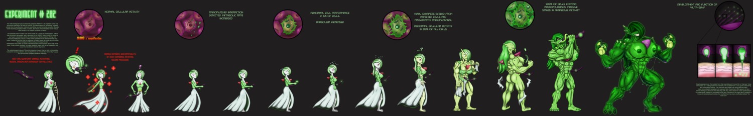 anthro clothes color female female_gardevoir female_only gardevoir green_skin growth muscle_growth muscles muscular muscular_female nude pokemon pokemon_(species) pokemon_rse rule34 solo standing tagme transformation white_skin