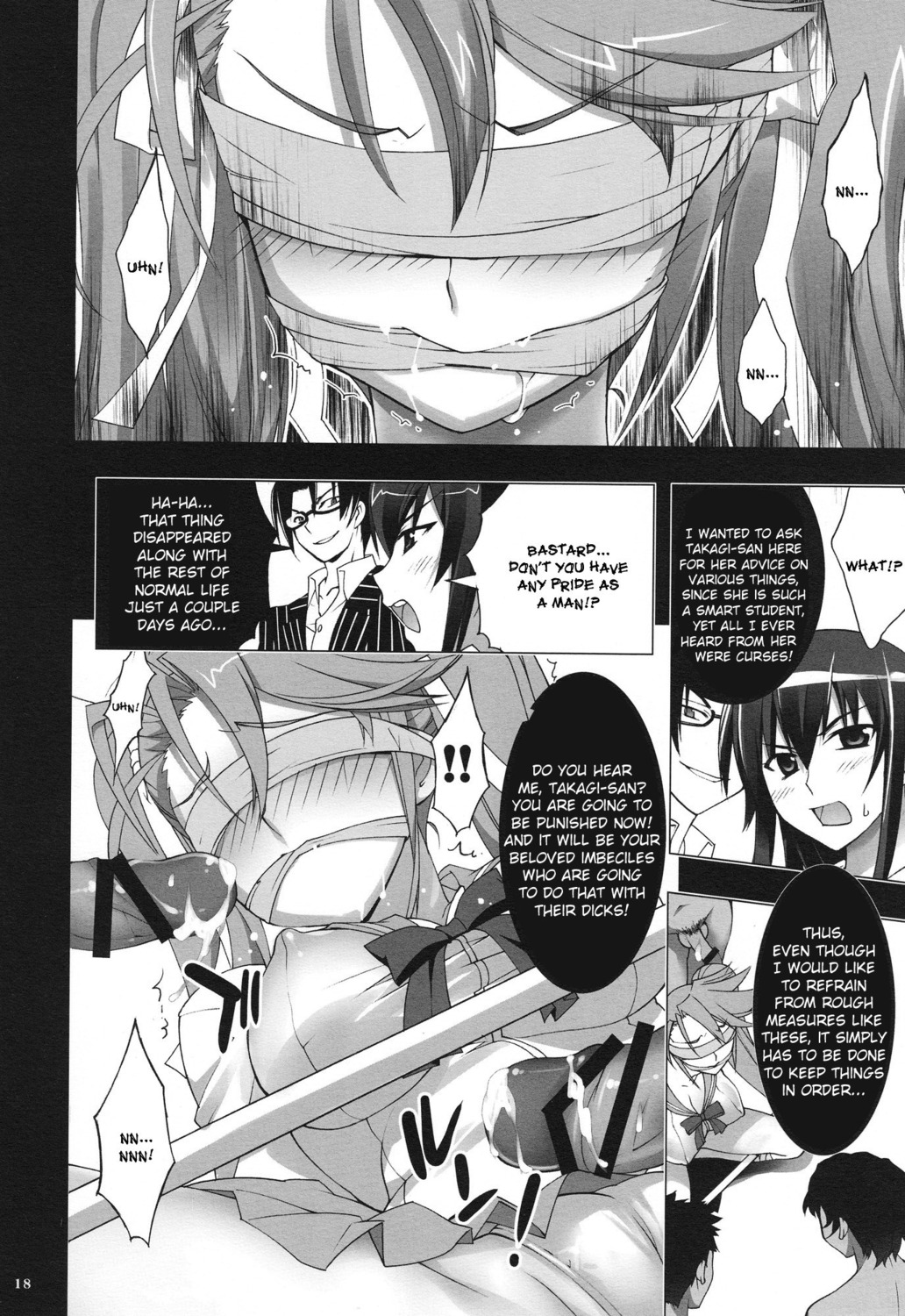 2girls 3boys blonde_hair blue_eyes bondage breasts bukkake censored cover double_penetration erect_nipples fellatio female forced_oral highschool_of_the_dead katana large_breasts long_hair male mind_break nipple_bulge nipples open_mouth oral pokies purple_eyes rape rule34 saeko_busujima saya_takagi straight torn_clothes translated vip yan-yam