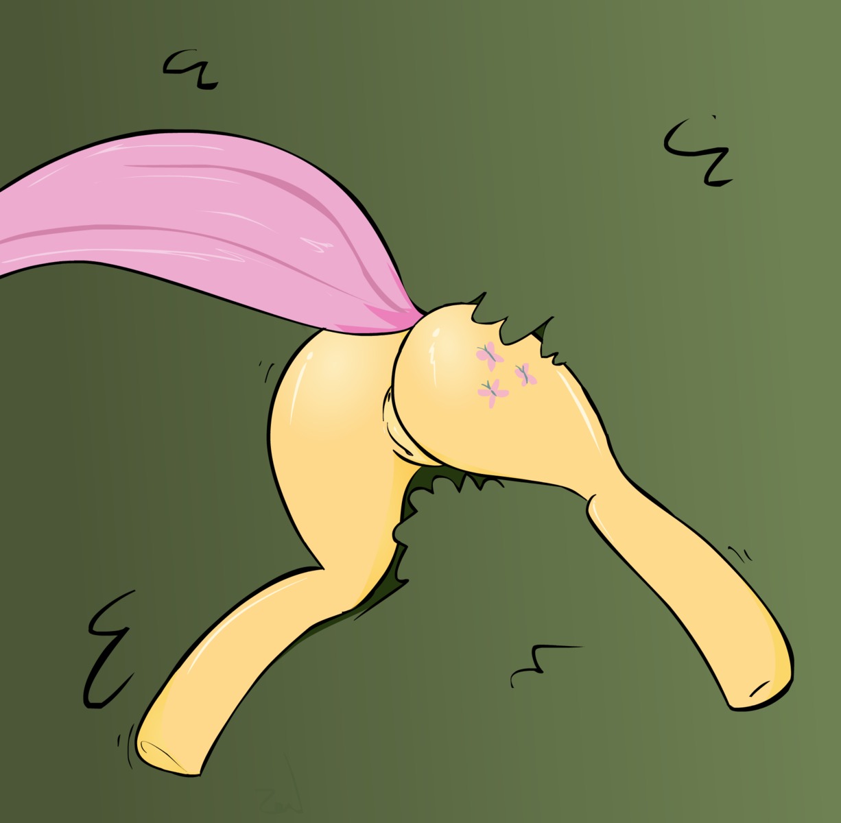anus equine female female_only feral fluttershy_(mlp) friendship_is_magic horse my_little_pony nude pegasus pink_hair pony pussy rule34 solo tagme tail zev