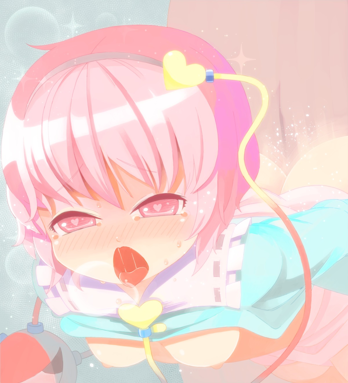 1girls ahe_gao ass blush breasts female fucked_silly hairband heart highres inmu_(artist) open_mouth pink_eyes pink_hair rule34 satori_komeiji sex shirt_lift solo third_eye_(touhou) tongue torogao touhou