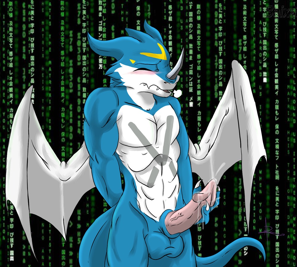 anthro arkana digimon digimon_(species) dragon exveemon male male_only rule34 scalie tagme