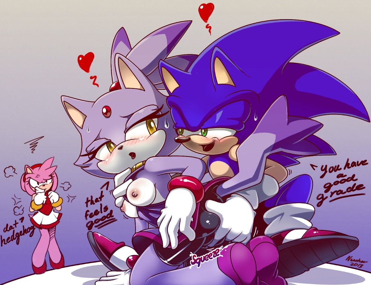 2013 amber_eyes amy_rose angry anthro being_watched black_body black_eyes black_nose black_skin blaze_the_cat blue_body blue_fur blush bodily_fluids bottomwear breasts butt camel_toe clenched_teeth clothed clothing collar dialogue domestic_cat dress e621 english_text eulipotyphlan felid feline felis female fingering footwear fur glistening glistening_eyelids gloves green_eyes grey_background grope group hair hand_on_butt hand_on_vulva handwear happy heart_symbol hedgehog humanoid_pointy_ears japanese jewelry kneeling long_hair looking_at_another looking_back male male/female mammal nancher narrowed_eyes necklace nipples nude open_mouth partially_clothed pink_body pink_fur pink_hair pointy_ears ponytail purple_body purple_fur quills_(anatomy) raised_arm sega shadow shoes shorts simple_background sitting skirt smile smirk sonic_the_hedgehog sonic_the_hedgehog_(series) spread_legs spreading squeezing squint sweat tail tan_body tan_inner_ear tan_skin teeth text thick_calves tongue white_background wristband yellow_eyes