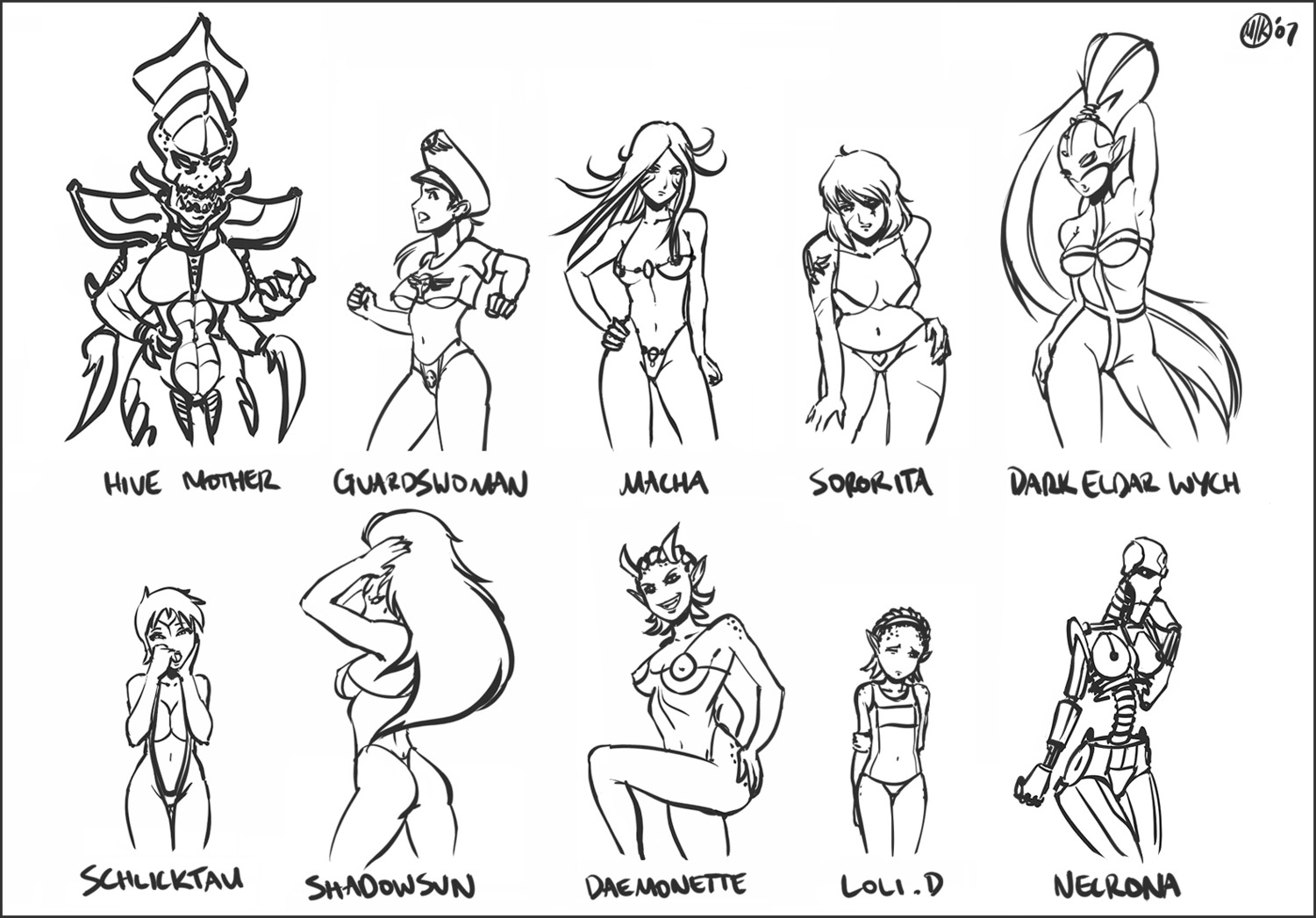 6+girls adepta_sororitas astra_militarum black_and_white chaos_(warhammer) chaos_daemon daemonette dark_eldar dawn_of_war drukhari english_text farseer farseer_macha female female_only guardswoman_(warhammer_40k) imperial_guard imperium_of_man iron_shrine_maiden monochrome multiple_females multiple_girls necron rule34 sister_of_battle sketch tau text tyranid warhammer_(franchise) warhammer_40k
