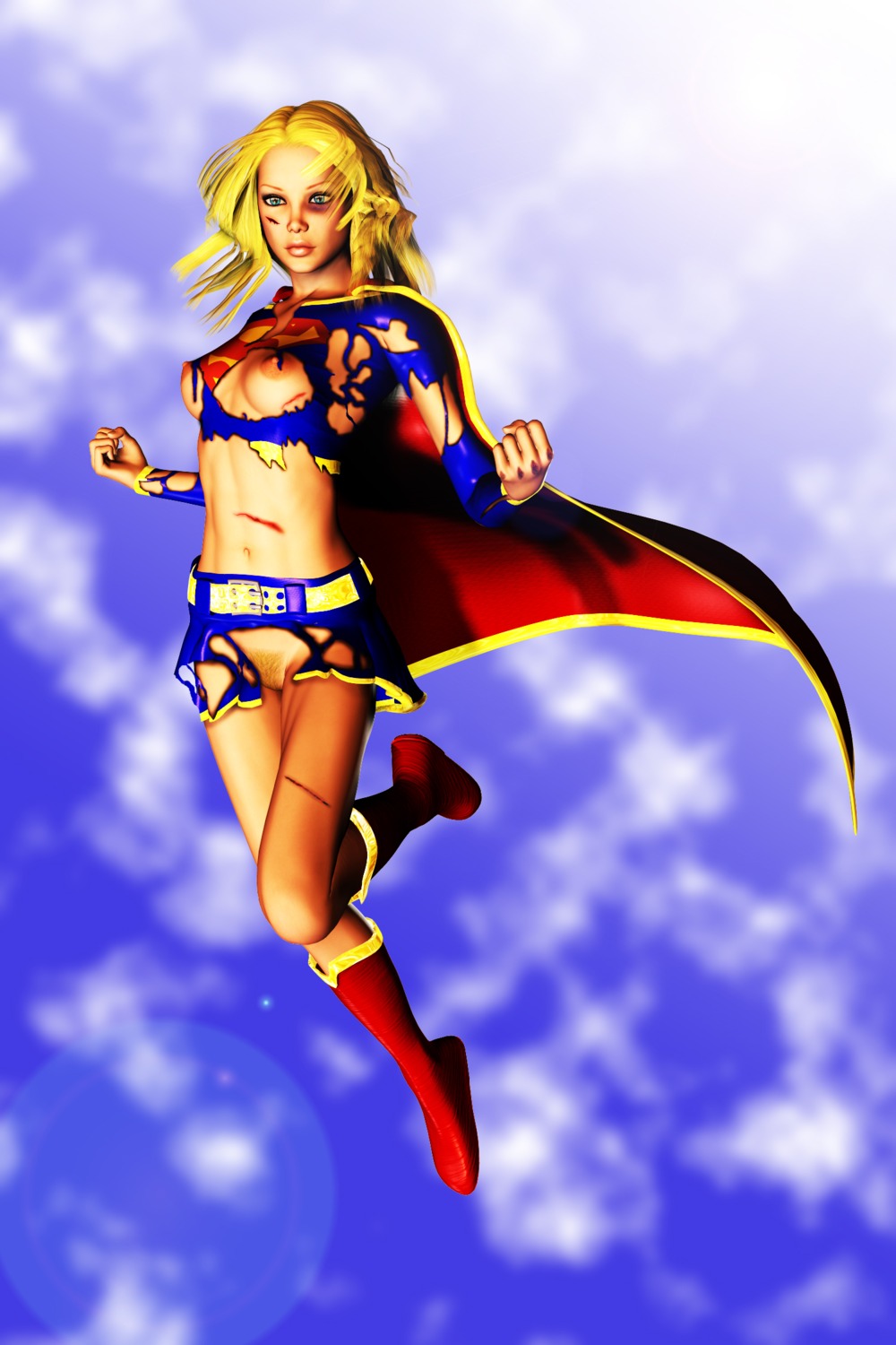 3d dc dc_comics female rule34 supergirl superman_(series) tagme