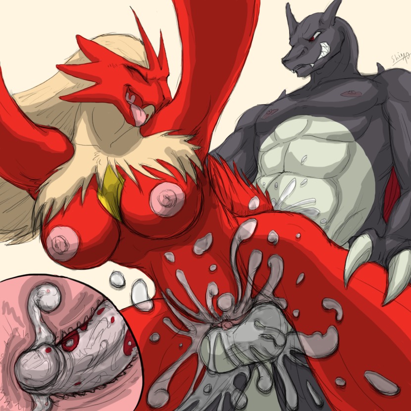 1:1 abdominal_bulge abs all_fours anthro anthro_on_anthro anthrofied avian balls biceps big_breasts big_muscles bird black_body blaziken bodily_fluids breasts charizard clitoris cum cum_in_vagina cum_inside doggystyle dragon duo e621 erection eyes_closed female female_penetrated from_behind_position generation_1_pokemon generation_3_pokemon genital_fluids genitals hair horn humanoid_genitalia humanoid_penis internal interspecies long_hair male male/female male_penetrating male_penetrating_female membrane_(anatomy) membranous_wings muscular mythological_creature mythological_scalie mythology nintendo nipples non-mammal_breasts non-mammal_nipples nude open_mouth penetration penile penile_penetration penis penis_in_vagina pokemon pokemon_(species) pokemorph red_eyes scalie sex shiny_pokemon simple_background tongue vaginal vaginal_penetration vulva white_background wings yellowpower