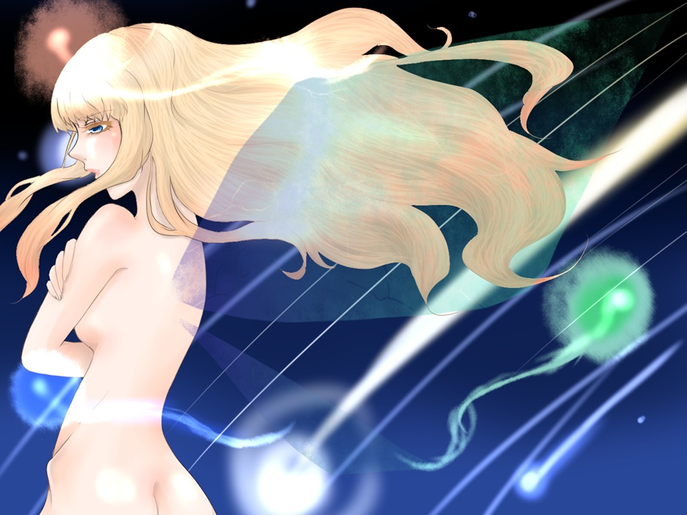 breasts covering_breasts female long_hair macross macross_frontier rule34 sheryl_nome tagme