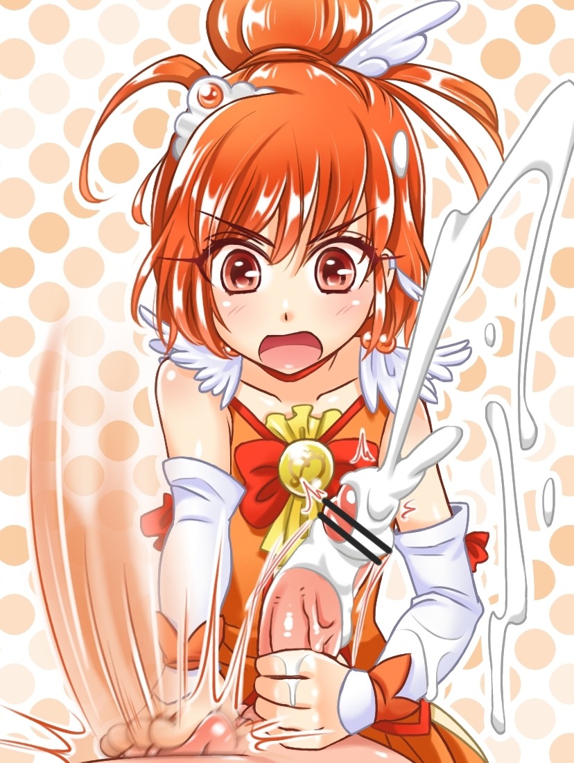 censored clothing cum cure_sunny female handjob hino_akane precure pretty_cure rule34 smile_precure tagme yakisobapan_tarou_&amp;_negitoro-ko