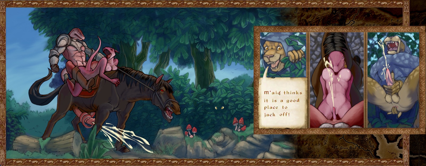 anal anal_fingering anal_masturbation anal_penetration animal_genitalia animal_penis anthro anthro_on_feral argonian bestiality bethesda_game_studios bisexual bodily_fluids bottomless breasts clothed clothing cum cum_on_belly cum_on_body cumshot detailed_background digital_media_(artwork) e621 ejaculation equid equine equine_genitalia equine_penis erection eyes_closed felid female feral fingering first_person_view forest gadonstriom genital_fluids genitals group hi_res horse interspecies khajiit looking_at_another lying m'aiq_the_liar male male/female male_penetrating male_pov mammal masturbation microsoft moan mount nanogrrr nude oblivion on_back on_front open_mouth orgasm outside peeping penetration penile penile_masturbation penis pink_body plant prehensile_tail quadruped raised_tail rape_face rider riding saddle scalie sex shadowmere small_penis straddling tail tail_around_penis tail_fetish tail_play tail_sex tailjob the_elder_scrolls tree voyeur wood