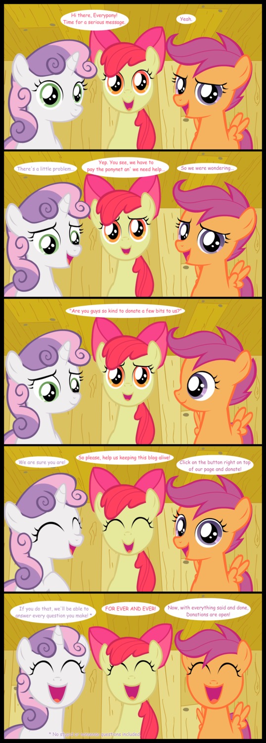 absurd_res accessory apple_bloom_(mlp) bow_(feature) bow_accessory bow_ribbon comic computer cutie_mark_crusaders_(mlp) e621 earth_pony electronics english_text equid equine feathered_wings feathers female feral friendship_is_magic group hair_accessory hair_bow hair_ribbon hasbro hi_res horn horse jananimations laptop mammal my_little_pony mythological_creature mythological_equine mythology orange_body orange_feathers pegasus pony ribbons scootaloo_(mlp) smile sweetie_belle_(mlp) text tumblr unicorn wings young