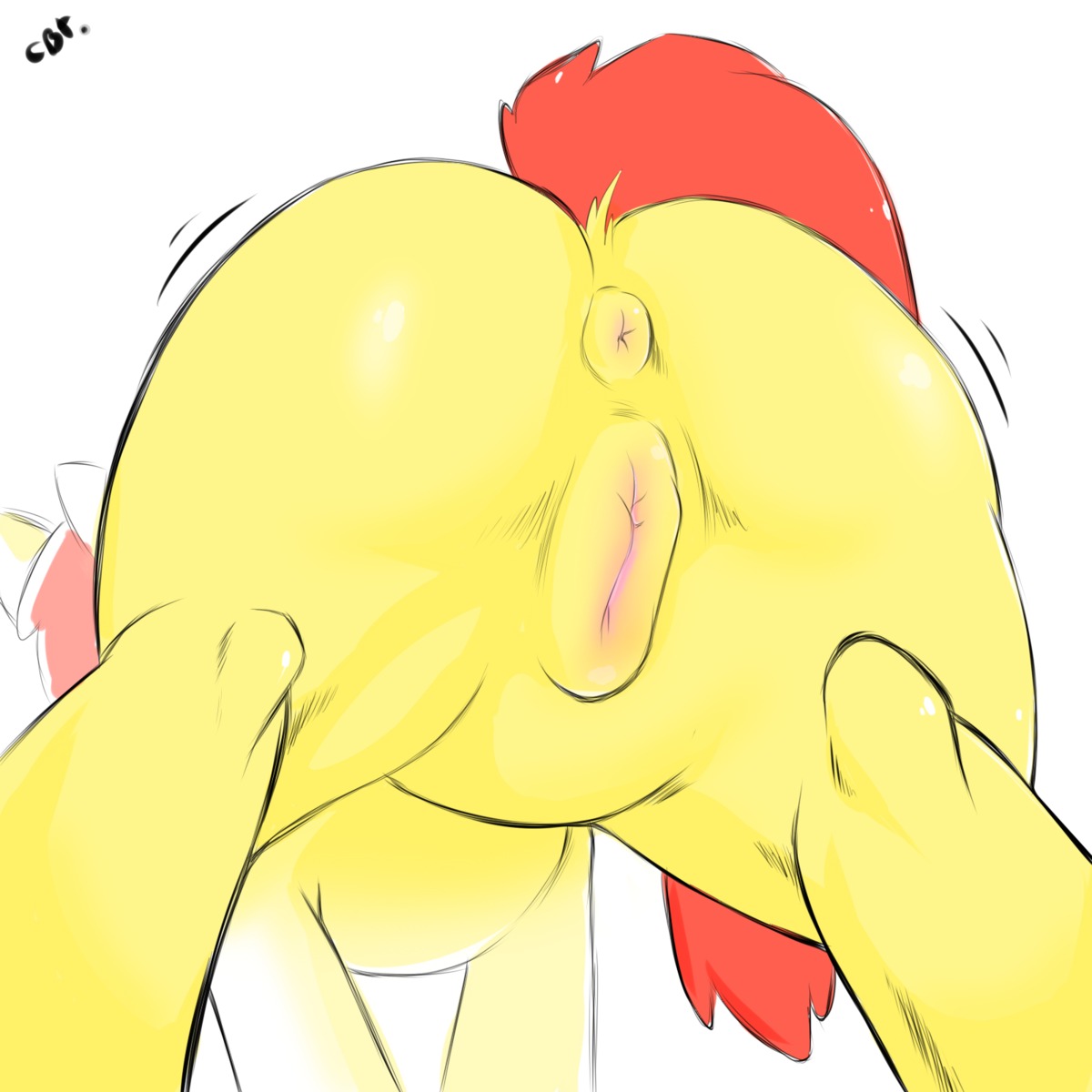 1:1 anus apple_bloom_(mlp) blush body_blush butt butt_focus cold-blooded-twilight e621 earth_pony equid equine female feral friendship_is_magic fur genitals hair hasbro hi_res horse loli mammal my_little_pony pony presenting presenting_hindquarters red_hair simple_background solo vulva vulva_blush white_background yellow_body yellow_fur young young_feral