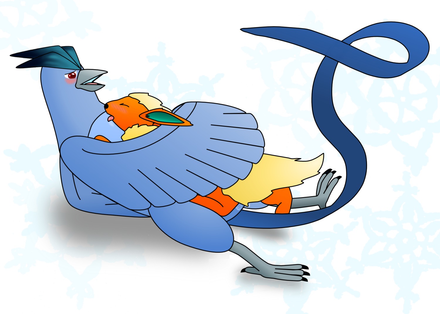 ambiguous_gender articuno dominant_feral eeveelution feral flareon furry legendary_pokemon male male/ambiguous pok&eacute;mon_(species) pokemon pokemon_(species) pokemon_rgby rule34 tagme