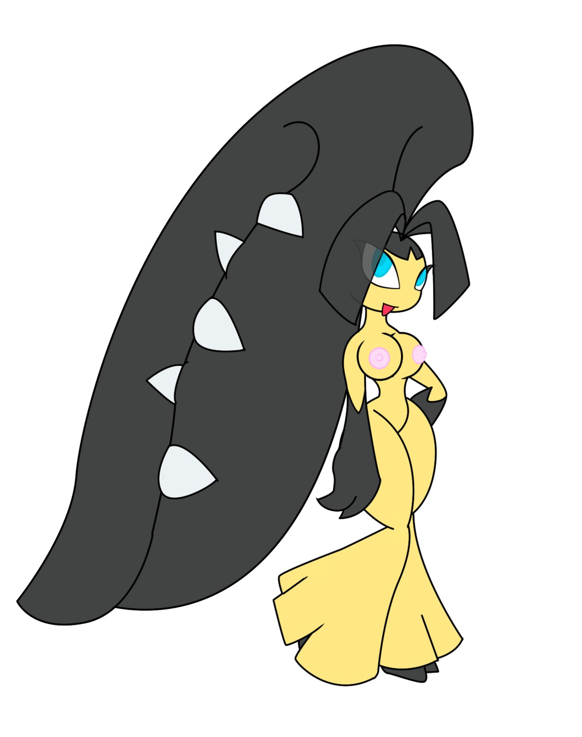 anthro breasts color female female_only front_view fur furry gb_of_bs mawile nintendo nipples pokemon pokemon_(species) rule34 solo standing tagme