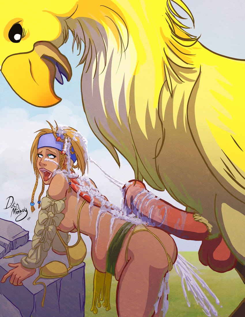 animal_genitalia animal_penis avian balls beak bestiality bird blonde_hair bodily_fluids breasts butt chocobo clothing cum cum_in_hair cum_inflation cum_inside cum_on_back cum_on_face cumshot duo e621 ejaculation equine_genitalia equine_penis erection excessive_cum excessive_genital_fluids female female_on_feral feral final_fantasy final_fantasy_x fucked_silly genital_fluids genitals green_eyes hair human human_on_feral inflation interspecies male male/female male_on_human mammal messy nipples non-mammal_balls open_mouth orgasm panties penis rikku_(character) sex square_enix thedirtymonkey tongue tongue_out underwear