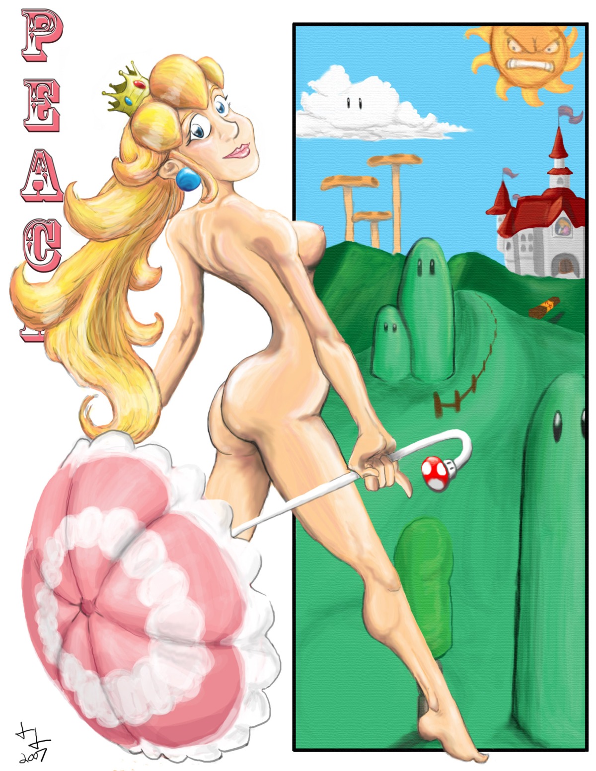 2007 angry_sun artist_request color female female_only human mario_(series) nintendo princess_peach rule34 solo straight_hair super_mario_bros.