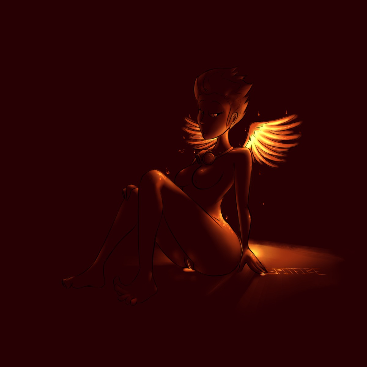 1girls female friendship_is_magic my_little_pony okiedokielowkey rule34 smooth_skin spitfire spitfire_(mlp) tagme