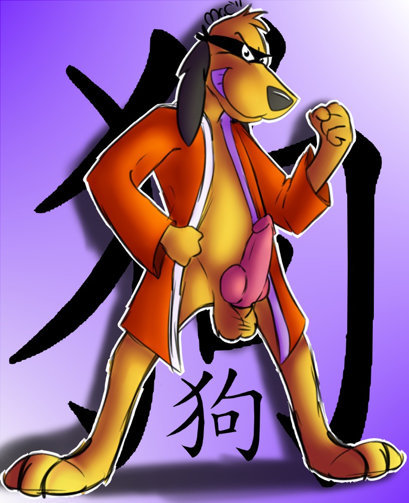 canine dog fur hanna-barbera hong_kong_phooey hong_kong_phooey_(character) male male_only mrchocolate penis penrod_"penry"_pooch rule34 tagme