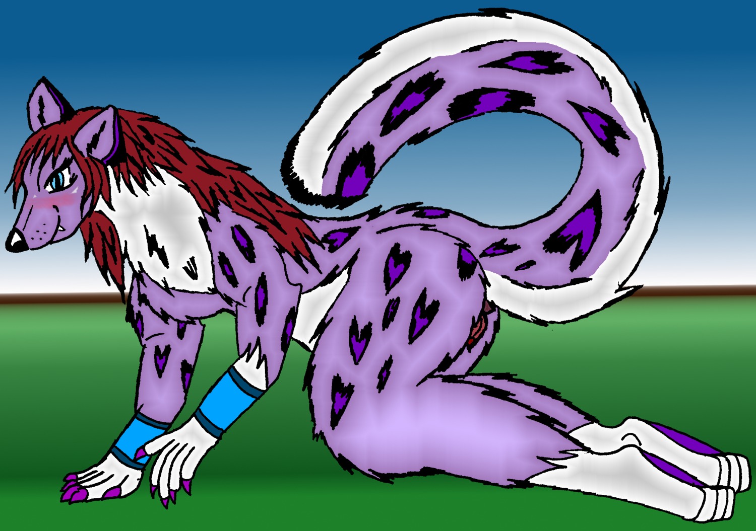 anthro anus aya biped breasts e621 felid female genitals hi_res jewelry kneeling leopard mammal nude pantherine presenting simple_background snow_leopard solo valfen vulva