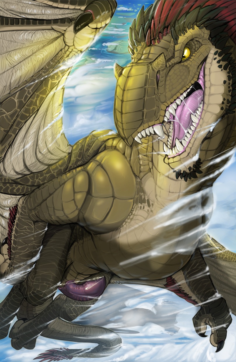 bad_dragon bodily_fluids cloud dragon e621 erection feral flying genitals hi_res male membrane_(anatomy) membranous_wings mythological_creature mythological_scalie mythology narse nude official_art penis saliva scalie solo tail teeth tongue wings