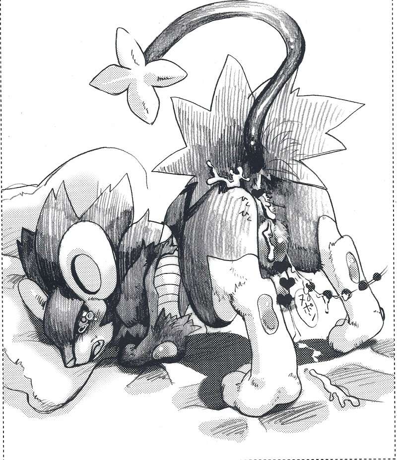 anal_beads anus balls beads bodily_fluids censored e621 erection felid feral generation_4_pokemon genitals heart_censor heart_symbol luxray male mammal monochrome nintendo nude penis pillow pokemon pokemon_(species) sex sex_toy simple_background solo tail tears torakichi-gau toying_partner white_background