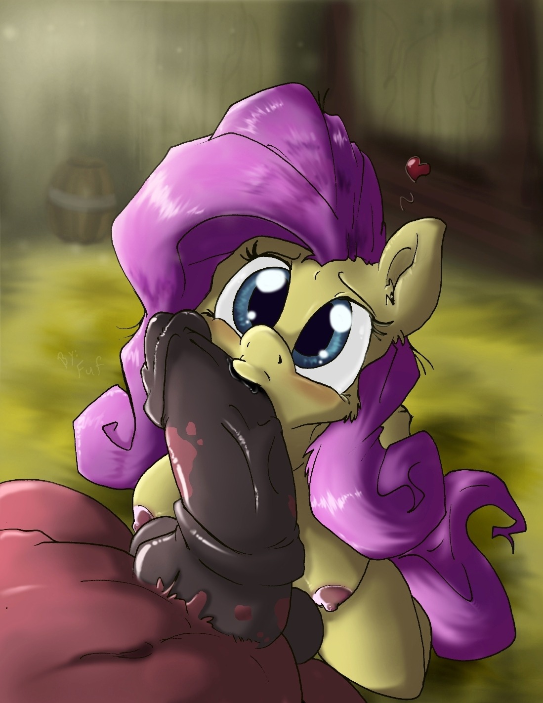 animal_genitalia animal_penis anthro anthrofied areola balls big_breasts big_macintosh_(mlp) blue_eyes bodily_fluids breasts duo e621 earth_pony equid equine equine_genitalia equine_penis erect_nipples erection fellatio female female_focus fluttershy_(mlp) friendship_is_magic fuf fur genitals hair hasbro heart_symbol hi_res horse kneeling male male/female mammal my_little_pony nipples nude oral penile penis pink_hair pony red_body red_fur saliva sex solo_focus vein yellow_body yellow_fur