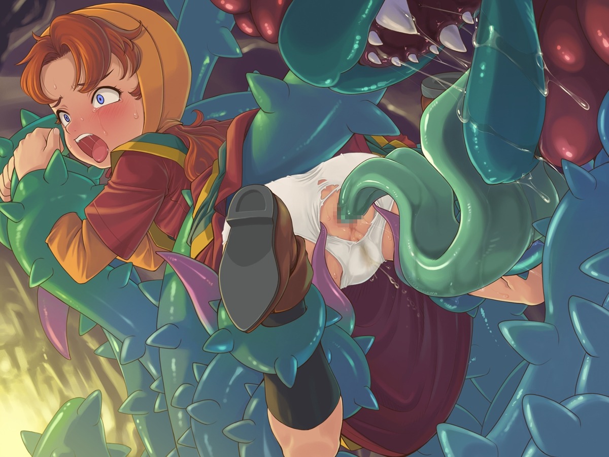 1monster anal_insertion anilingus animal anus ass blush brown_hair censored clothing dragon_quest dragon_quest_vii dress female flat_chest hair licking long_hair maribel_(dq7) messy_hair monster nude oral panties rape rule34 saikyou_anaheim saliva tentacle tongue torn_clothes torn_panties