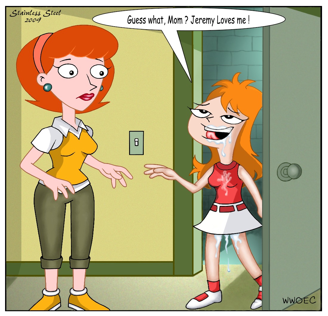 candace_flynn clothing disney disney_channel disney_xd female female_only human linda_flynn-fletcher multiple_females multiple_girls phineas_and_ferb rule34 skirt stainless_steel tagme