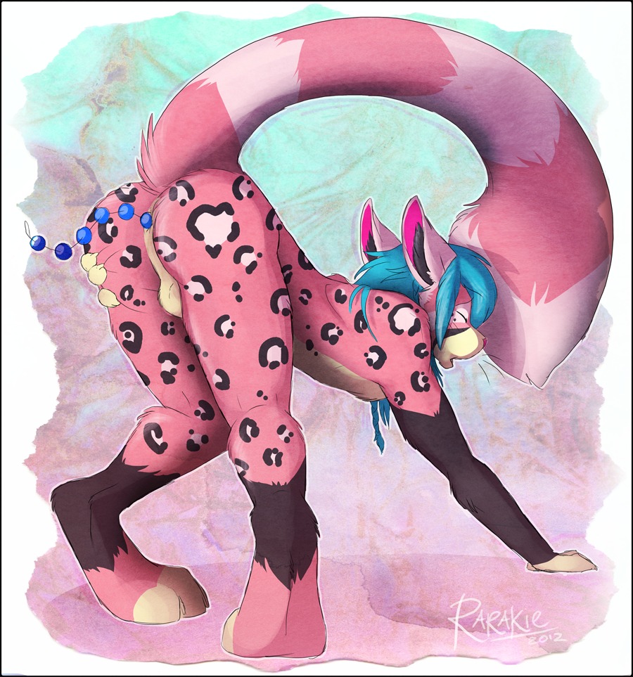 2012 ailurid all_fours anal anal_beads anal_penetration anthro anus ass_up backsack balls beads big_tail biped blaze_(zabaniya) blue_hair butt canid canine cheetah e621 eyes_closed felid feline femboy fur genitals hair hybrid leopard leopard_spots male mammal markings nude pantherine penetration pink_body pink_fur rarakie red_panda ring_(marking) ringed_tail sex_toy solo spots striped_markings striped_tail stripes tail tail_markings white_spots