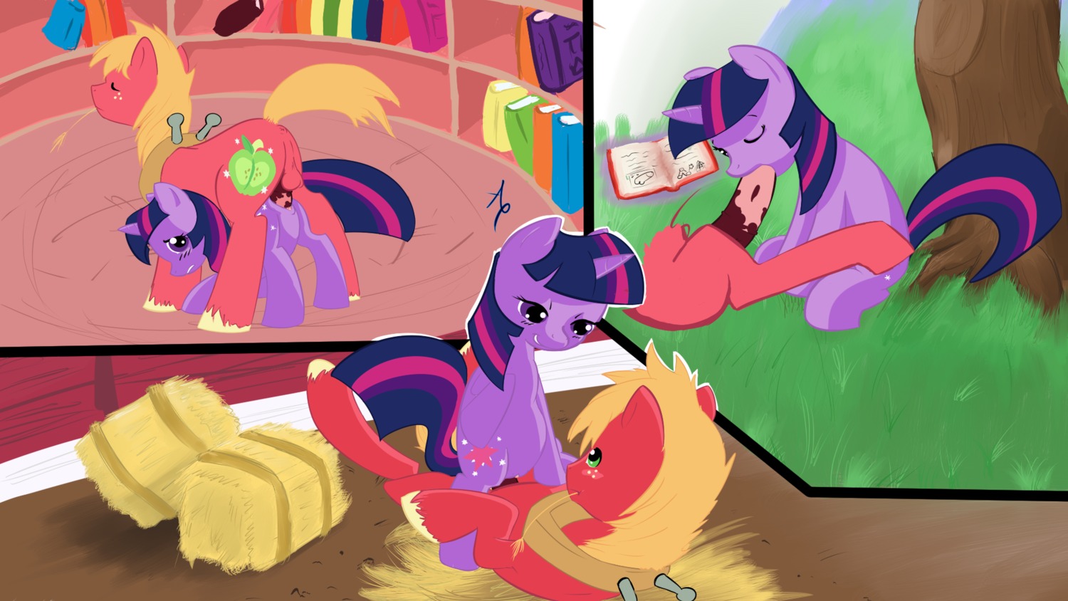 16:9 2011 air6ornepig all_fours anus backsack balls big_macintosh_(mlp) blonde_hair book butt chewing chewing_grass comic cowgirl_position cutie_mark doggystyle duo e621 earth_pony equid equine erection fellatio female female_on_top female_penetrated feral freckles friendship_is_magic from_behind_position from_front_position fur genitals green_eyes hair hasbro hay hi_res horn horse looking_back lying magic male male/female male_on_bottom male_penetrating male_penetrating_female mammal multicolored_hair my_little_pony mythological_creature mythological_equine mythology object_in_mouth on_back on_bottom on_top one_eye_closed oral oral_penetration orange_hair penetration penile penile_penetration penis penis_in_vagina pink_hair plant plow_yoke pony purple_body purple_eyes purple_fur purple_hair red_body red_fur sex signature sitting straddling tree twilight_sparkle_(mlp) two_tone_hair unicorn vaginal vaginal_penetration vulva wheat widescreen