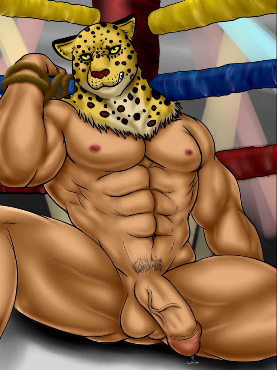 3:4 abs animal_head animal_humanoid balls bdsm biceps big_muscles big_penis bodily_fluids bondage bound e621 erection eurobeat felid fighting_ring for_a_head fur genital_fluids genitals hi_res humanoid king_(tekken) leopard male mammal mask muscular muscular_male nipples nude pantherine pecs penis precum presenting restraints rope rope_bondage solo spread_legs spreading submissive submissive_male tekken thick_penis vein yellow_eyes