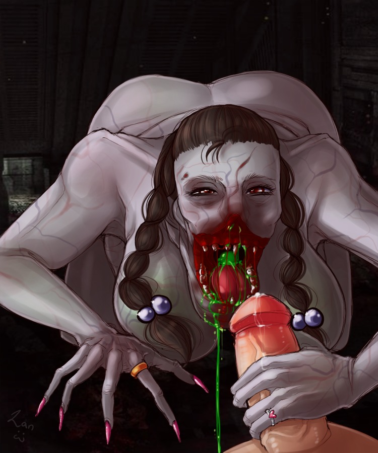 1boy 1girls 2d all_fours beige_skin braid breasts brown_hair claws color completely_nude erect_penis erection female female_focus grey_skin hair hand_on_penis handjob indoors interspecies left_4_dead_(series) left_4_dead_2 looking_at_viewer male male_human/female_undead nightmare_fuel nude nude_female open_eyes open_mouth penis red_eyes ring rule34 spitter_(left_4_dead) straight tongue ugly_bitch ugly_female unseen_male_face wedding_ring zanthia zombie zombie_girl