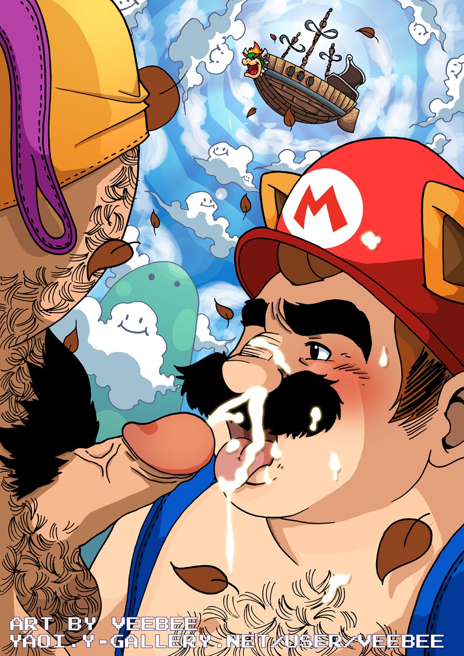 boner bowser erection male male_only mario mario_(series) multiple_boys multiple_males nintendo raccoon_ears raccoon_mario rule34 super_mario_bros. super_mario_bros._3 tagme veebee wario yaoi