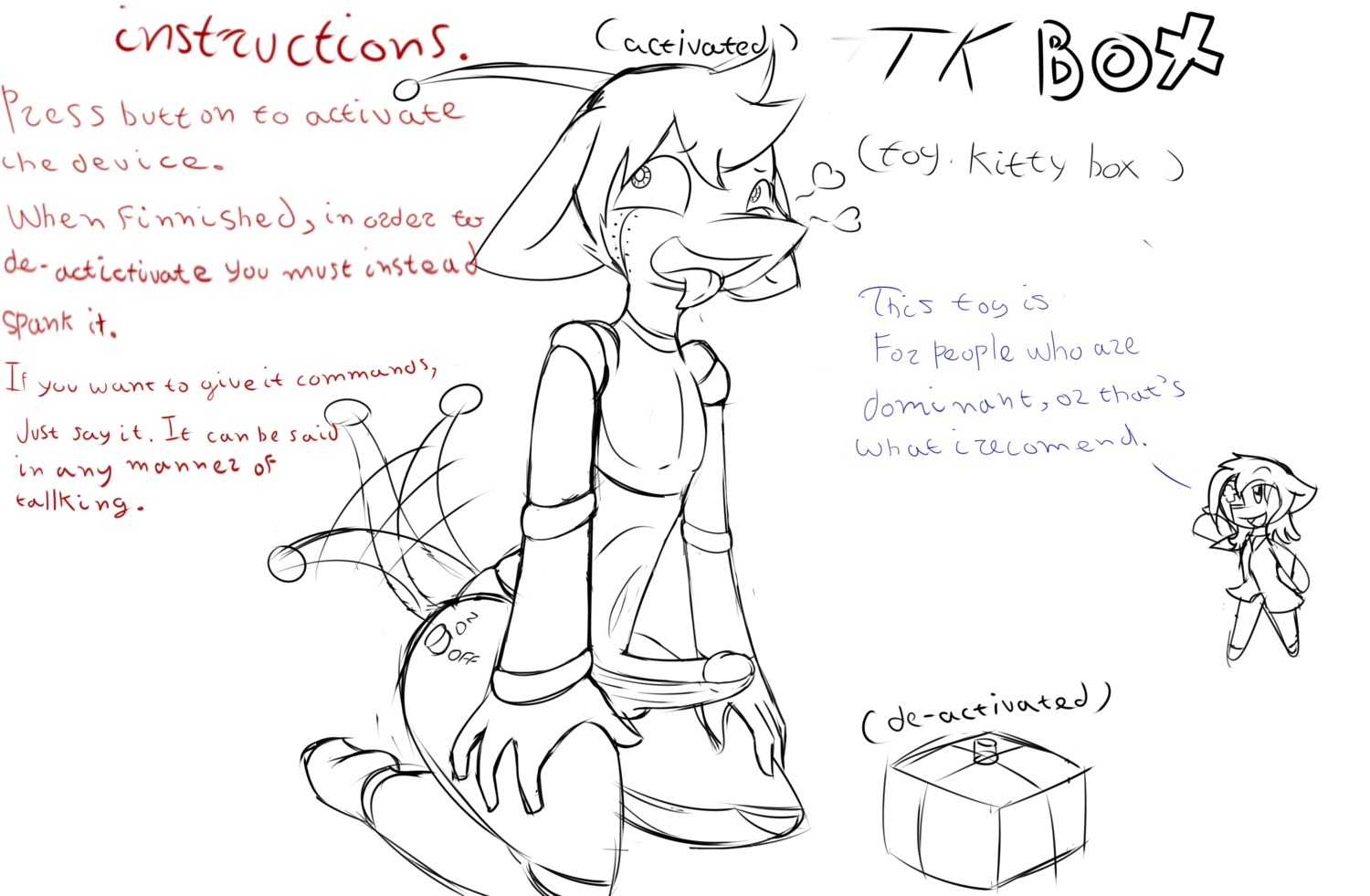 android anthro balls box clothing container device e621 english_text erection excited felid genitals heart_symbol hi_res kathen kneeling machine male mammal open_mouth penis pushbutton robot sex_toy solo text tongue tongue_out underwear xxmysteryxx
