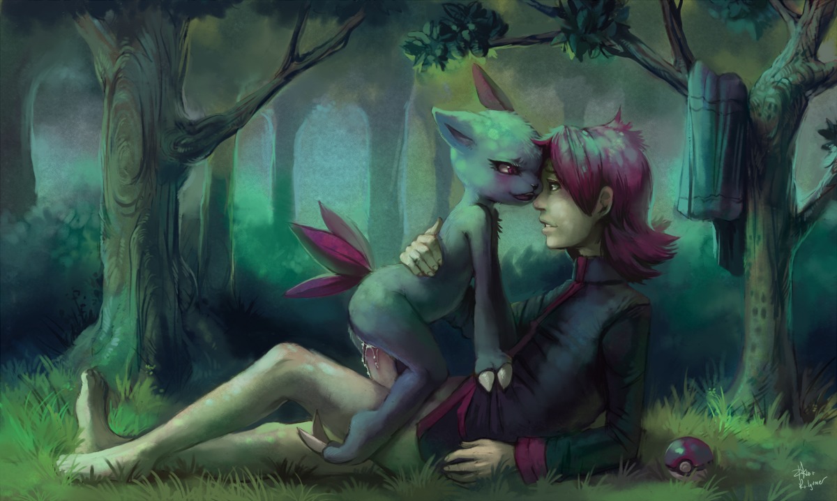 2010 cum cum_in_pussy cum_inside female forest human interspecies male night nude on_back outdoors penetration pokemon pokemon_(species) pokephilia purplekecleon pussy rule34 sex silver_(pokemon) size_difference sneasel straight tree vaginal_penetration