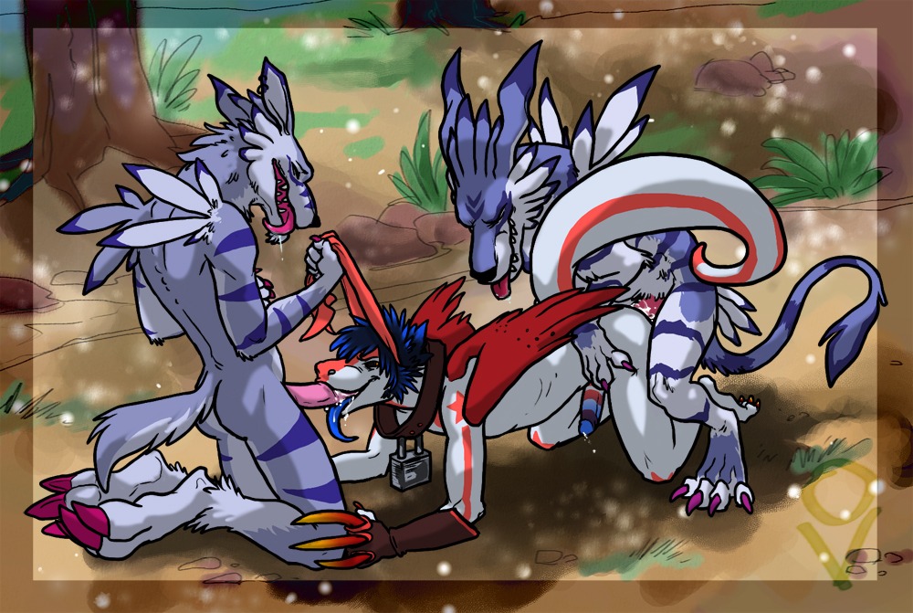 anthro canine digimon digimon_(species) feral garurumon gay male mythological_canine mythological_creature mythology rule34 tagme volvo weregarurumon werewolf wolf