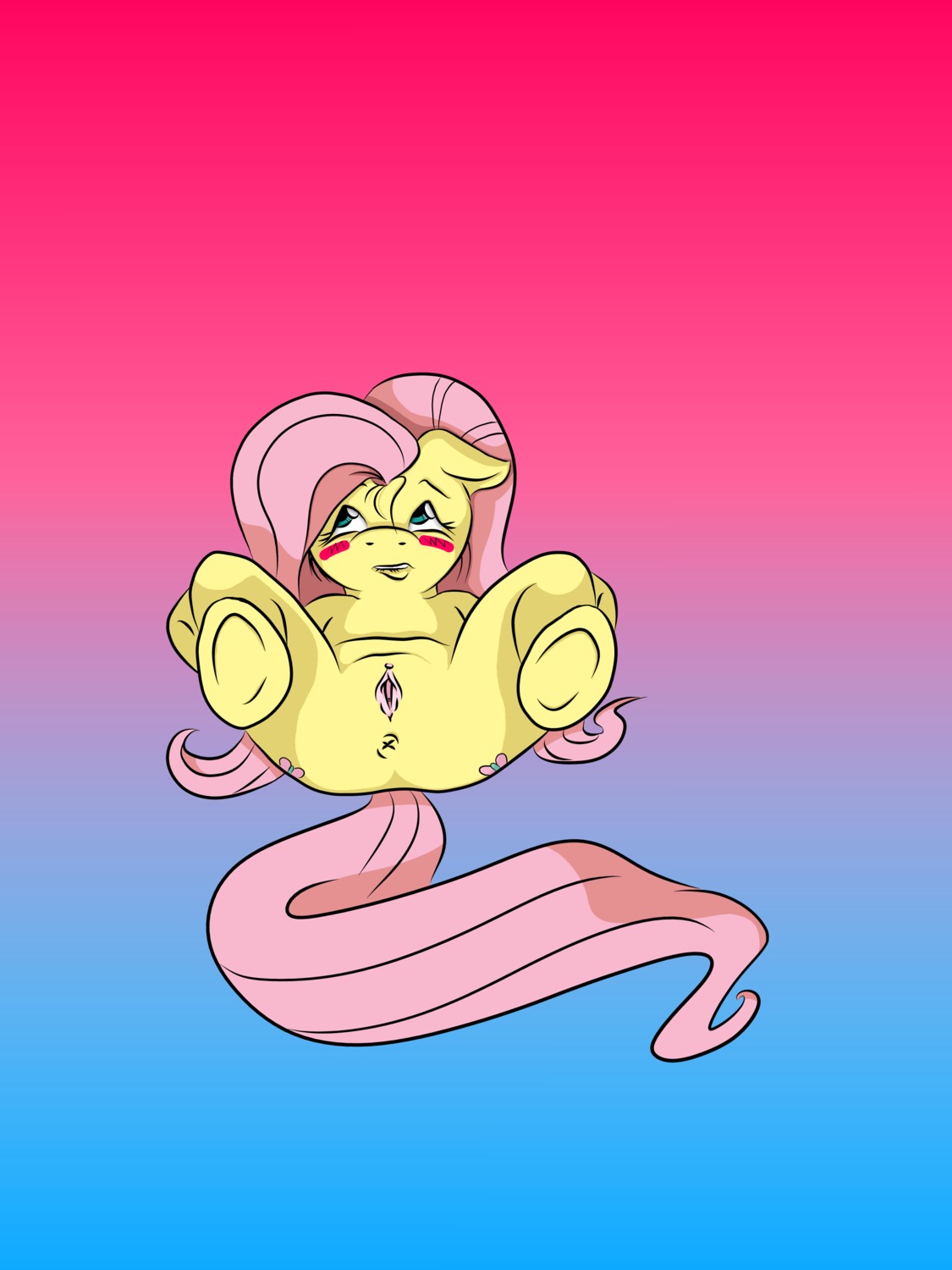 equine female fluttershy_(mlp) friendship_is_magic horse my_little_pony pink_hair pony rule34 smooth_skin tagme tail
