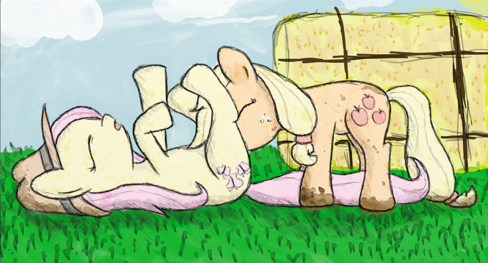 applejack_(mlp) blu3berry_muffin earth_pony equine female female_only feral friendship_is_magic fur horse mane multiple_females my_little_pony pony rule34 smooth_skin tagme tail