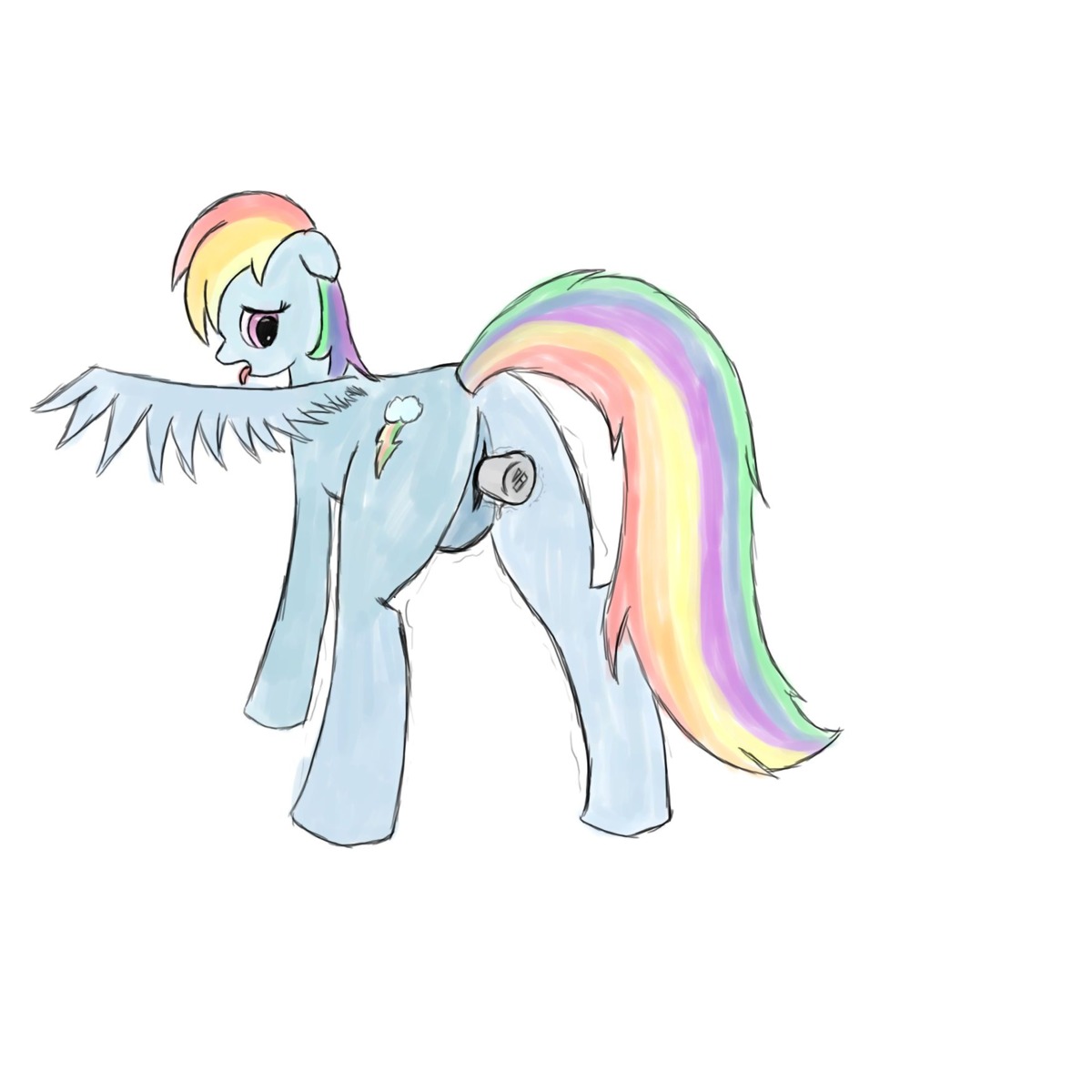 1:1 blue_body blue_feathers blue_fur cutie_mark dildo e621 equid equine feathered_wings feathers female feral friendship_is_magic fur genitals hair hasbro hi_res mammal multicolored_hair multicolored_tail my_little_pony mythological_creature mythological_equine mythology n1de pegasus penetration rainbow_dash_(mlp) rainbow_hair rainbow_tail sex_toy simple_background solo tail vaginal vibrator vulva white_background wing_boner wings