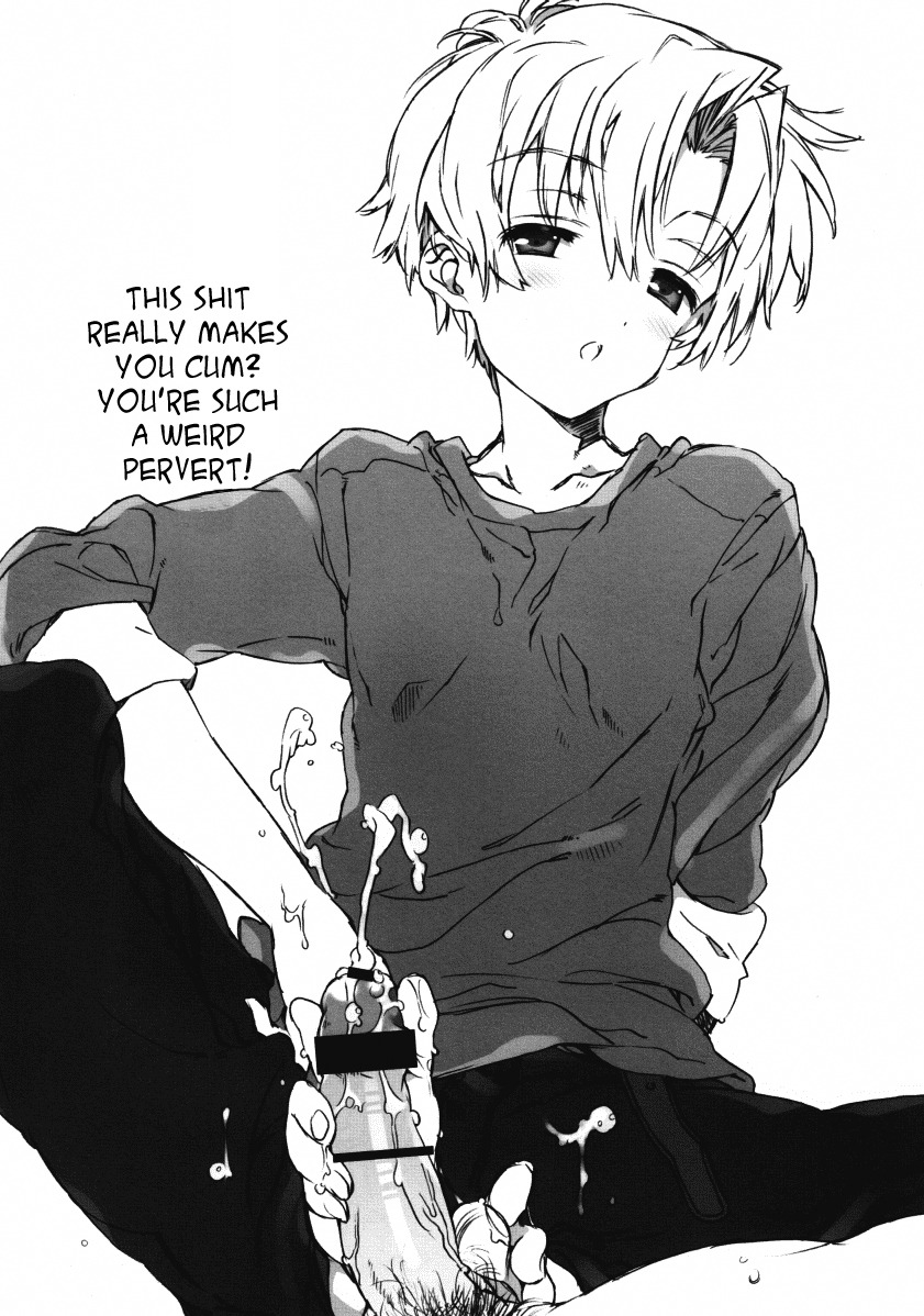 2boys censored clannad clothed clothing cum feet footjob male penis pubic_hair rule34 tagme yaoi youhei_sunohara